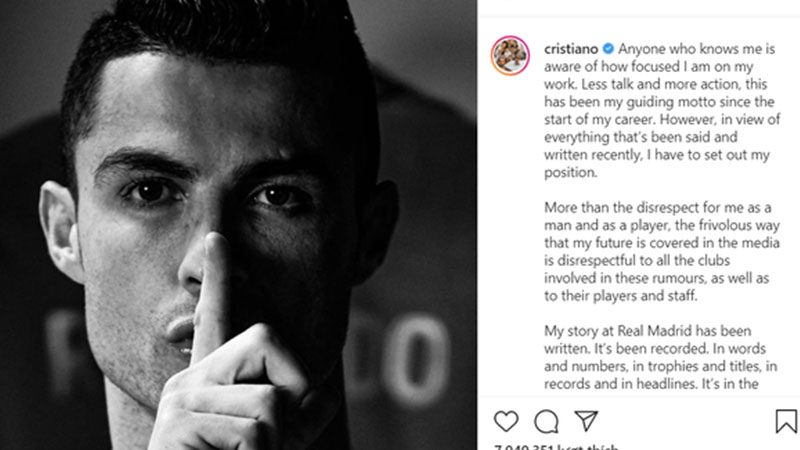 Ronaldo tức giận viết tâm thư: ‘Tôi không cho phép mọi người đùa giỡn với tên tuổi của tôi’